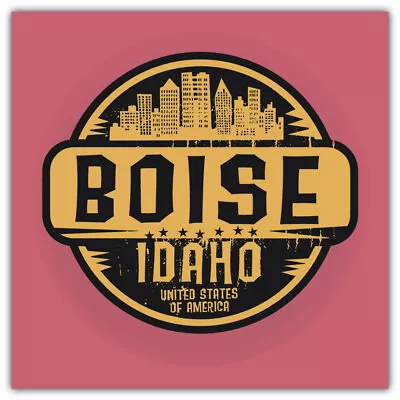 Boise City Idaho USA State Vintage Emblem Car Bumper Sticker Decal   SIZES  • $3.75