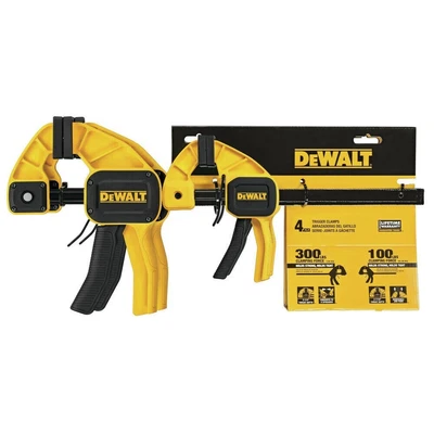 $51 • Buy DeWalt DWHT83196 300-lb. Nylon Medium And Large Trigger Clamps 4-Pack New