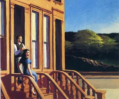 Edward Hopper - Sunlight On Brownstones Giclee Poster Print • £4.99