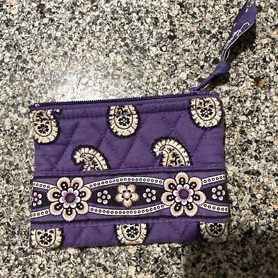 Vera Bradley Wallet Change Purse Purple Floral • $4.99