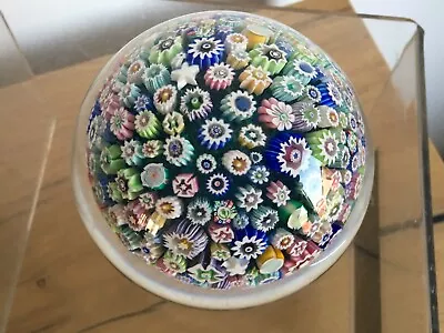 Vintage Scottish John Deacons Closepack Millefiori Huge Glass Paperweight • $42.95