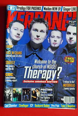 Therapy? On Cover Pantera/foo Fighters Poster 1998 Motorhead Korn Uk Magazine • $40.15