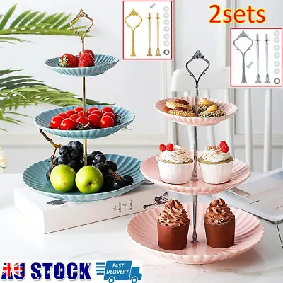 Cake Stand Fittings 3 Tier HEAVY GOLD CROWN Handle Hardware High Tea For Plates~ • $8.06