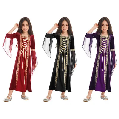 Medieval Princess Costume Girls Renaissance Party Vintage Maxi Dress Ball Gown • $20.23