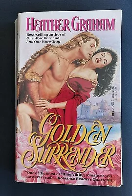 Golden Surrender 1989 Dell Vintage Historical Romance Paperback Heather Graham  • $8