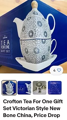 Crofton Tea For One Gift Set Victorian Style New Bone China Price Drop • $12