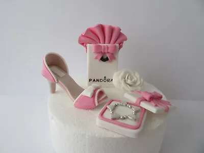 Edible Handmade Shoe Bag Rose Box Cake Topper Fondant Sugar Paste Decoration • £29.99