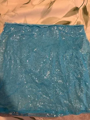 Blue Sequin Skirt. Size Medium But Can Fit A Large  • £6