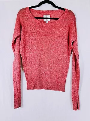 Cotton/Linen Blend Lightweight Red & White Pullover Fitted Sweater Size M • $20