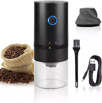 Portable Electric Burr Coffee Grinder 4 Cups Small Automatic Conical Burr Grind • $47.95