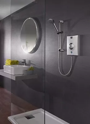 £250 • Buy Aqualisa Quartz Chrome Electric Shower With Adjustable Head 10.5 QZE10501 