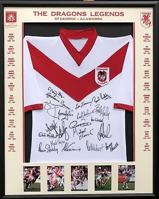 $550 • Buy Blazed In Glory - St George Illawarra Dragons - NRL Signed & Framed Jersey