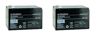 £66.48 • Buy 2 PACK Of LEOCH 12V 14AH Batteries (replaces 12ah) Peg Perego. Feber, Indusa