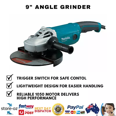 Makita 9  Angle Grinder 230mm 9 Inch Powerful 2000W Cord M9001B Trigger Switch • $229.32