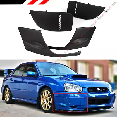 $116.99 • Buy For 2004-2005 Subaru Impreza Wrx Sti Gd Front Bumper Side Lip + Fog Light Covers