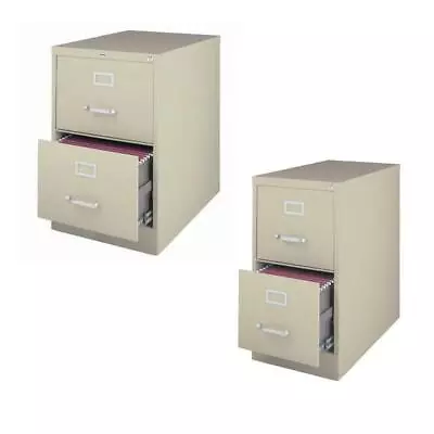 Value Pack 2 Drawer File Cabinet And Letter File Cabinet Set In Putty • $425