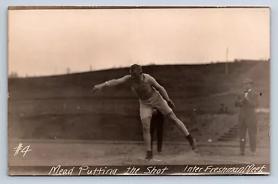 Vintage RPPC Washington State College Track & Field Shot Put Event 1909 D13 • $19.99