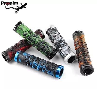 Propalm Rubber Skull MTB Mountain Bike Handlebar Lock-on Grip Fixed Gear Grips • $17.95