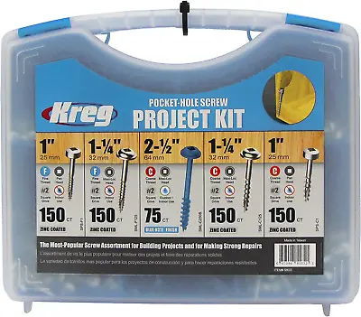 Pocket Hole Kit Jig Screw Kreg System 5 Clamp Jr Face And Size Tool Screws • $45.99