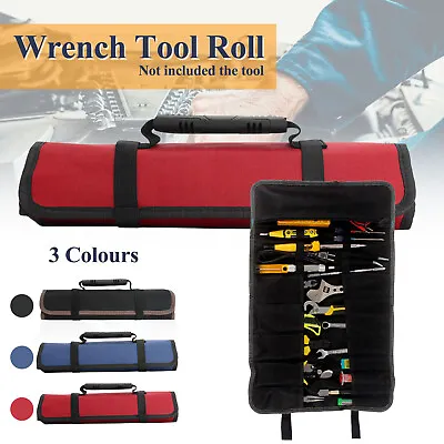 £7.89 • Buy 22 Pocket Tool Case Roll Spanner Wrench Tool Fold Up Canvas Storage Bag