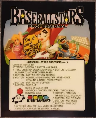 Baseball Stars Neo Geo Mini Arcade Marquee • $9.95