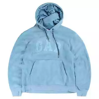 Gap Spellout Fleece Pullover Hoodie XSmall Blue • £24.32