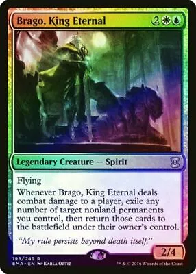 1 FOIL Brago King Eternal FOIL Eternal Masters NM-M White Blue Rare MTG CARD • $23.93