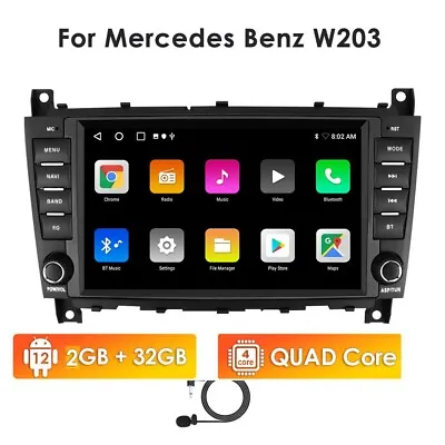 For Mercedes Benz W203 C200 C230 C280 Android10 Radio BT GPS Car Stereo CarPlay • $141.55