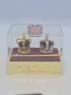 Vintage 1984 Miniature Royal Crown Jewels Souvenir Set Of Great Britain 3 Pieces • $35