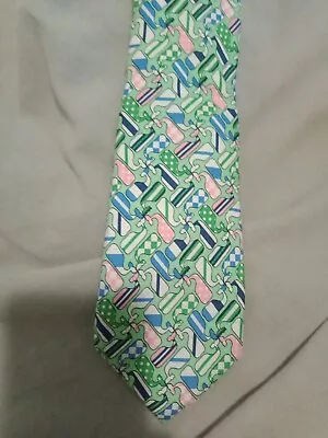 Vineyard Vines Kentucky Derby Silk Tie Colorful Whales Made In USA • $42.50