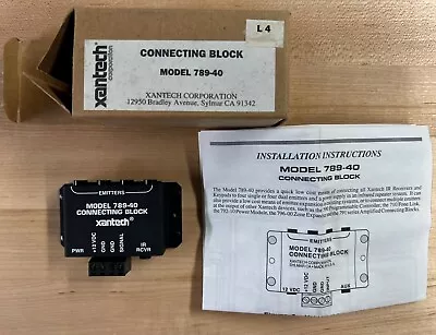 $12.95 • Buy Xantech Model 789-40, IR Receivers/Emitters Connecting Block