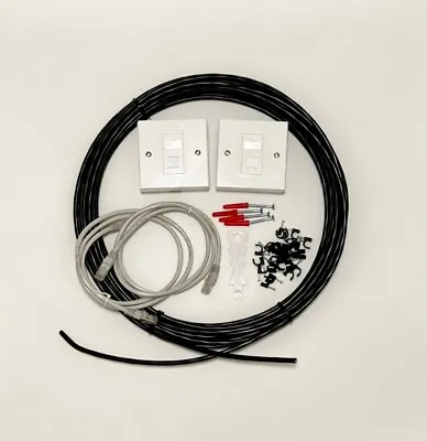 £13.99 • Buy 12.5m External CAT6 Network Extension Ethernet Cable Kit 100% Copper