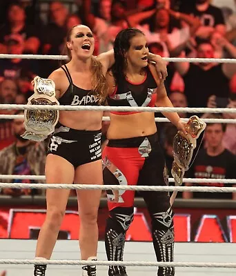 RONDA ROUSEY & SHAYNA BASZLER 8x10 COLOR PHOTO ROH ECW WWE NXT AEW IMPACT 22 • $7.96