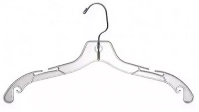  New Clear Plastic Dress Hanger 17  (pack Of 50) • $38.14