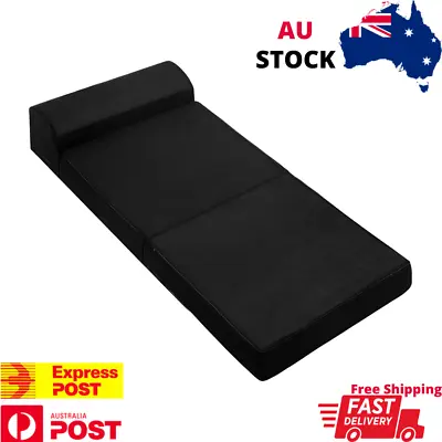 Mattress Foam Bedding Folding Portable Single Sofa Bed Mat Air Mesh Fabric • $86.95