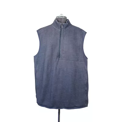 Duluth Trading Co. Men's 1/2 Zip Mock Neck French Terry Pullover Vest • $20