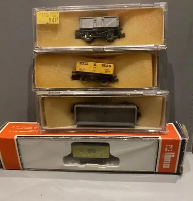 Vintage 4x Lima N Gauge Wagons. Open Wagons ( Hall& Dean) Tate + Lyle Wagon • £22