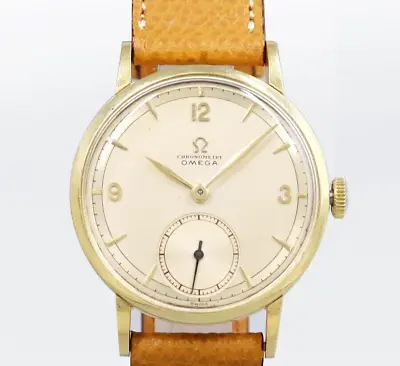 Omega 18KYG Gold Chronometer Cal.30T2RG 30mm Caliber Manual 1944 Unisex Watch • $14425.44