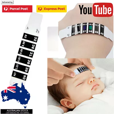 Forehead Fever Thermometer Strip Baby Child Adult Body Head Temperature Test AU • $6.99