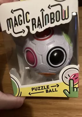 Magic Rainbow Ball Fidget Toy Speed Puzzle Brain Teaser Stress Relief  (17) • £5