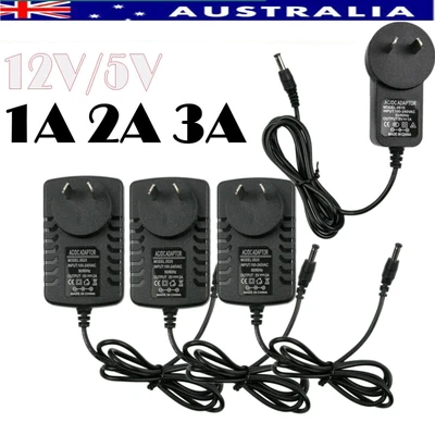 $12.99 • Buy 12V 5V AC DC Power Supply Adapter Converter 1/2/3A For LED Strip Lights Cameras