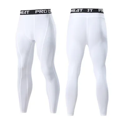 Mens Compression Base Layer Leggings Running Trousers Fitness Sports Long Pants • $13.99