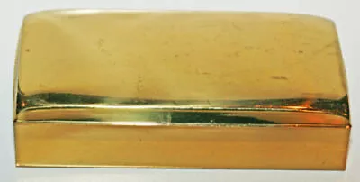 $24.99 • Buy TOWLE JEWELRY BOX TRINKET GOLD BRASS MEN'S VELVET VINTAGE 1980s HINGED RINGS
