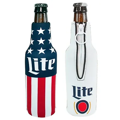 Miller Lite Patriotic Bottle Cooler White • $13.98