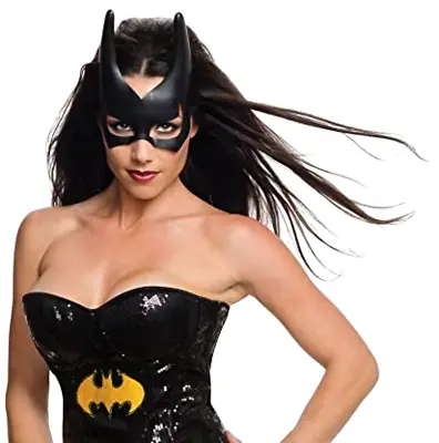 $14.53 • Buy Super Hero Black Batgirl Mask Women Batman One Size Halloween Costume Party Prop