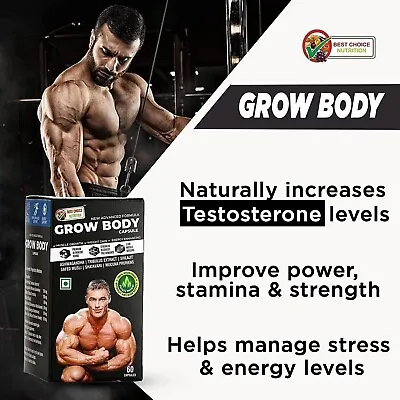 BODY GROW Fast Weight Gain Pills Muscle Gainer WEGHT GAIN 60 CAPSULES MEN • $9.49