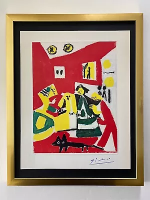 $129 • Buy Pablo Picasso+ Original 1969 + Signed + Hand Tipped Color Plate Maids Of Honor