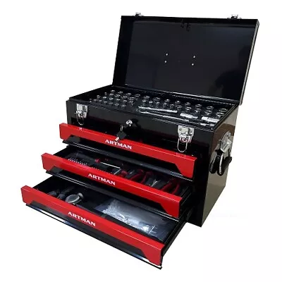 439 Piece Mechanics Tool Set Socket Ratchet Kit With 3 Drawer Case Box • $185