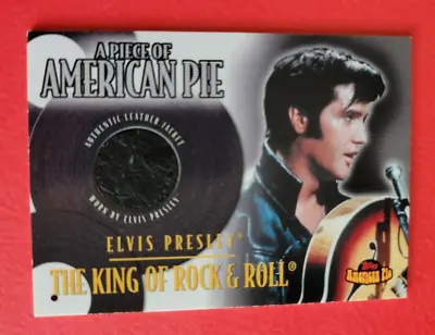Elvis Presley Worn Leather Jacket Swatch Relic Card 2001 Topps American Pie • $139.95