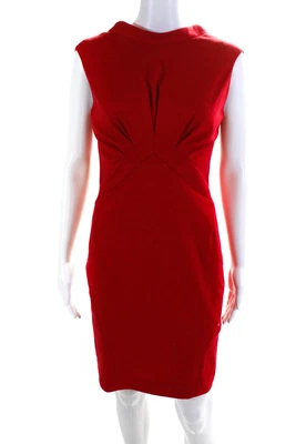 $49.99 • Buy Z Spoke Zac Posen Lord & Taylor Womens Red Zip Back Sleeveless Shift Dress Size4
